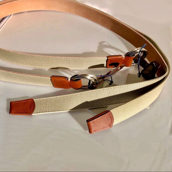 Peter Millar Seaside Canvas Leather O-Ring Belt - Picture 6 of 8